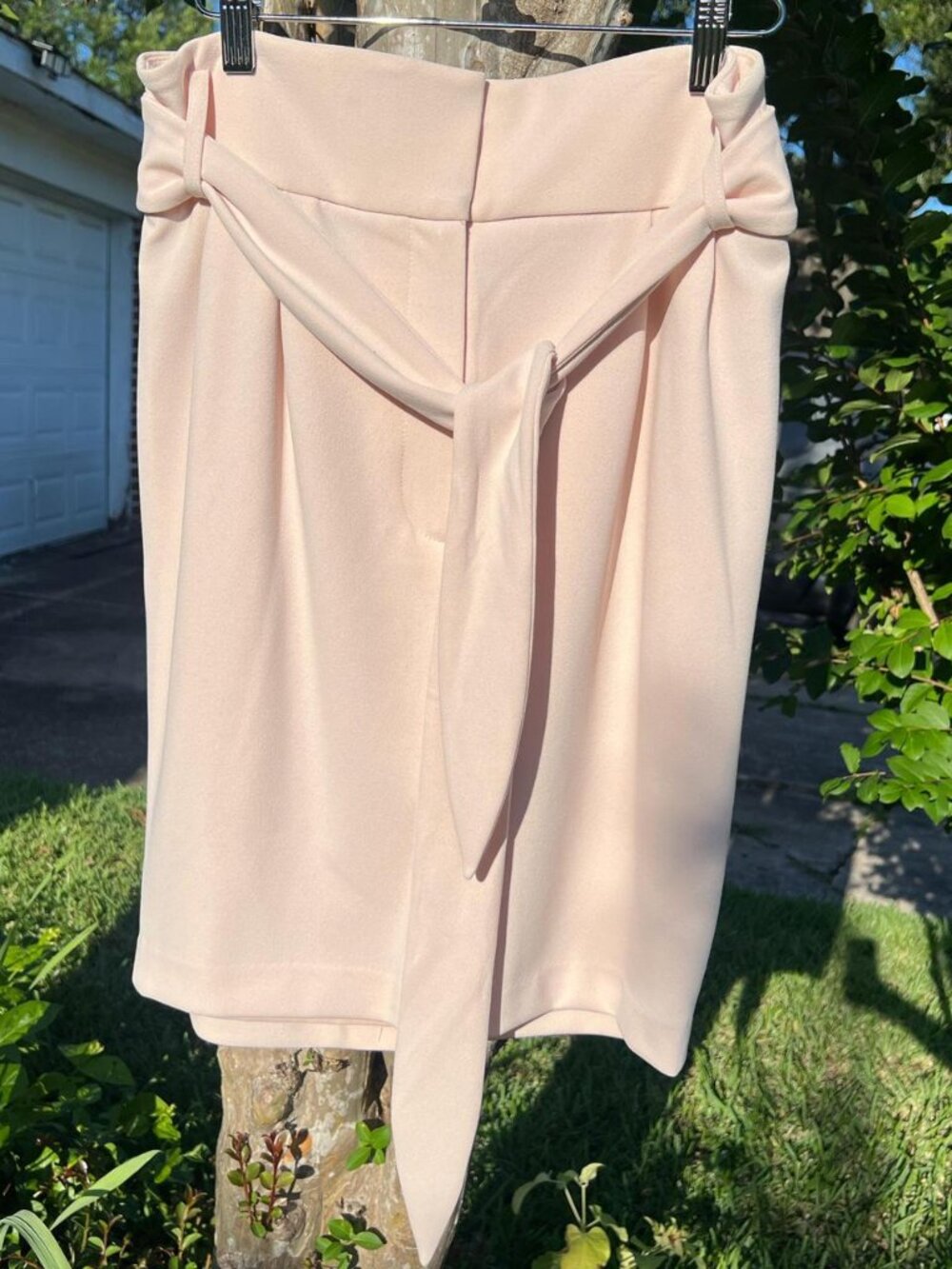 DKNY light pink high waist pencil skirt